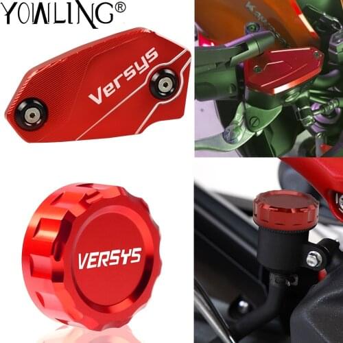 For KAWASAKI VERSYS650 Ninja650 VERSYS Ninja 650 Motorcycle Accessories Front & Rear Brake Fluid Cylinder Master Reservoir Cover