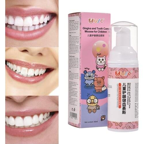 Strawberry Scent Mothproof Childrens Special Foam Toothpaste 60ml Foam Deep Cleansing Teeth Whitening and Staining