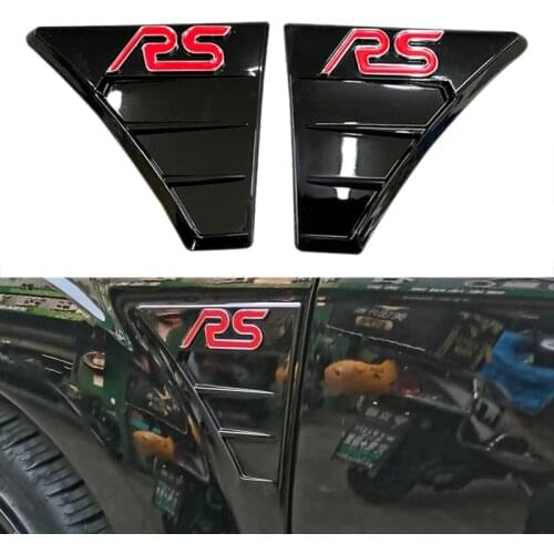 AU04 -Bright Black Side Wing Vents Replacement Air Flow Grill Intake Vent Trim -RS Markers for Ford Focus MK2 2004-2012