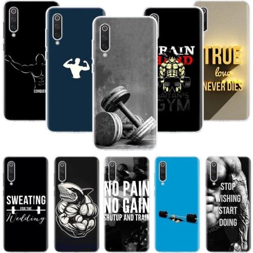 Bodybuilding Gym Fitness Phone Case For Xiaomi Mi Note 10 11 9 8 10T 9T CC9 A1 A2 A3 5X 6X Pocophone F1 X3 F2 Pro Lite Coque Cov