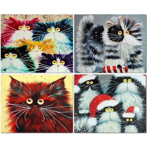 GATYZTORY Paint By Numbers Kits For Adults Kids Color Cats Canvas Painting Animals Acrylic Paints Decorative Frames Home Decor