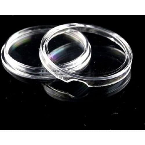 HOT Sale!!! 10PCS/lot 23mm Clear Round Boxed Lighthouse Coin Holder plastic Capsules coin box display cases