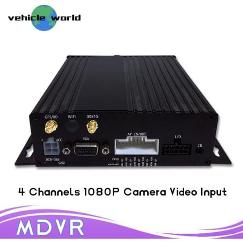 HIKVISION 1080p/720p ahd sd card 4channel 4G GPS truck dvr
