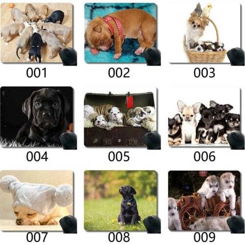 Gaming Mouse Pad Custom,Dogs Christmas Horns Scarf Puppy Spaniel Soft Mouse Pads