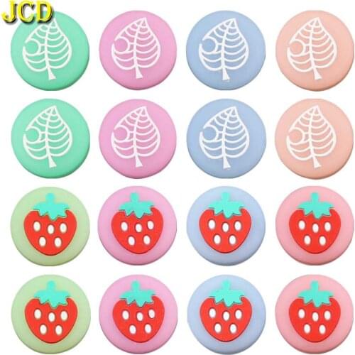 JCD 4PCS Luminous Tree Leaf Fruit Thumb Stick Grip Cap Joystick Cover For Switch Lite Joy-Con Joycon Controller Thumbstick Case