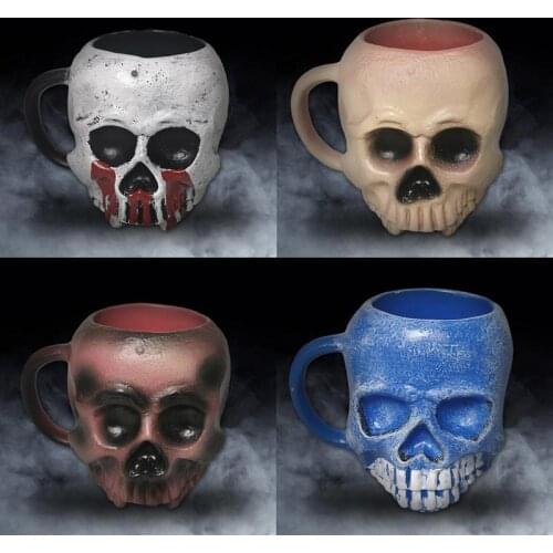 Skull Head Coffee Mug Water Cup for Halloween Home Bar Club Whiskey Wine Vodka Beer Wine Glass Water Mugs Horror Home Decoration