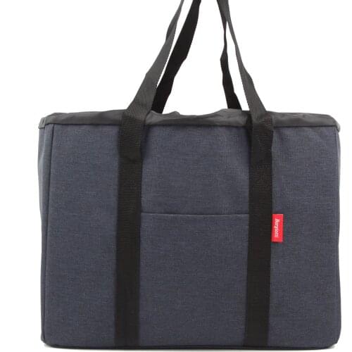 Cool and Insulated Eco-Bags ,Insulated Thermal Bag, Sturdy Large Fine Reusable Grocery Tote Cold Hot Food Transport, Drawstring