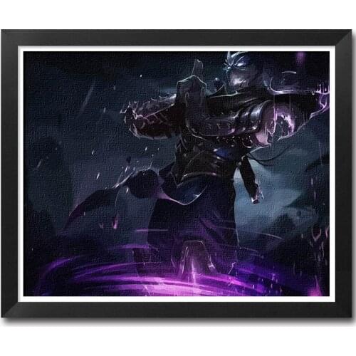 MaHuaf-A1368 LOL Game Artwork painting coloring by numbers on canvas DIY oil hand-painted framed wall painting for home decor