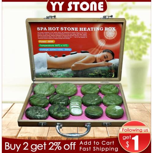 Tontin Hot Stone Massage Set Heater Box Relieve Stress Back Pain Health Care Acupressure Lava Basalt Stones for Healthcare
