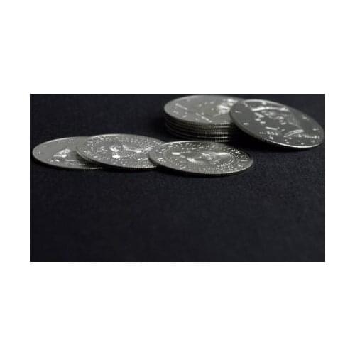 50pcs/lot Metal Palming Coins (Half Dollar Version) Super Thin Magic Trick Magician Appearing/Vanishing Gimmick Accessories