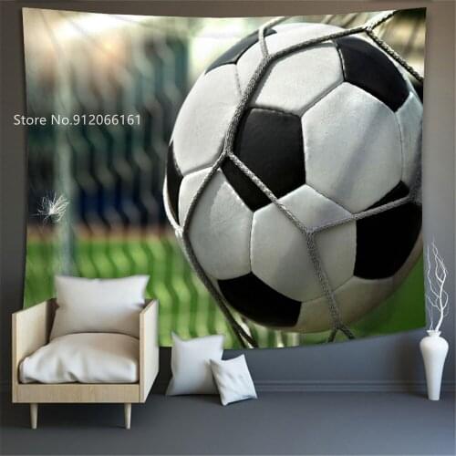 Fashion Football Tapestries 3D Print Soccer Popular Sports Wall Hanging Yoga Blanket Tapestry Home Dorm Decor Wall Carpet