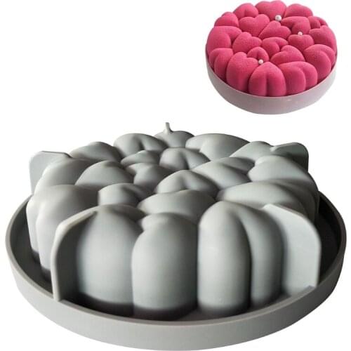 Multi Heart Shaped Mousse 6" Cake Silicone Mold Round Baking Pastry Molds Dessert Form Pastry Pan Baking Mould Bakeware