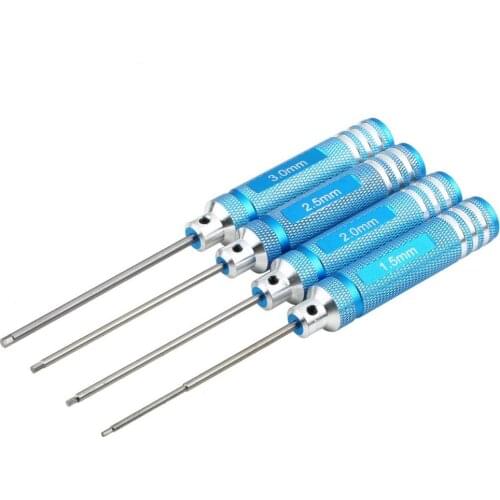 4PCS/SET 1.5mm/2mm/2.5mm/3.0mm Hex Driver Hex Screw driver Tools Kit Set For RC Helicopter Repair tool