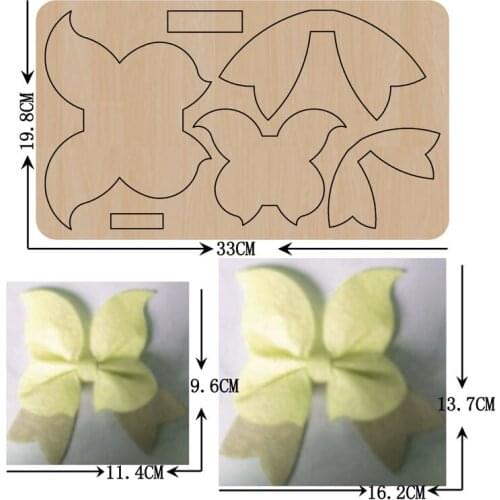 New 2021 Wooden Dies Diy Big Bowknot Wood Die Mold For Cut Leather Cloth Fit Common Die Cutting Machines on the Market