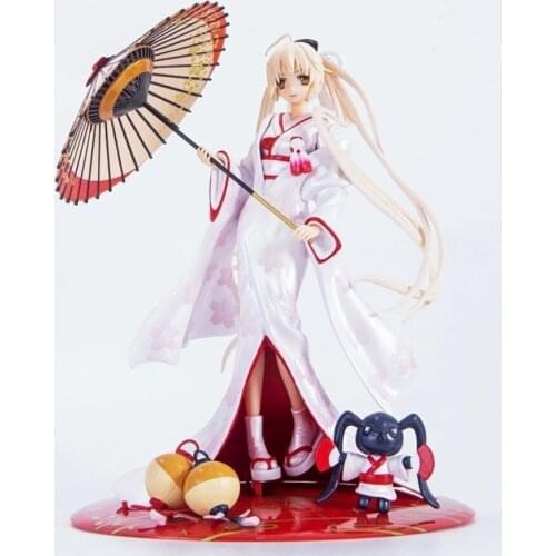 23cm NEW Anime Skytube Yosuga no Sora Kasugano Sora White Kimono Bride Ver. With Umbrella PVC Action Figure Model Toys