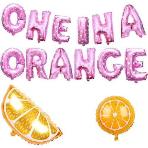 Orange Party Supplies Party Decorations – “ONE IN A ORANGE” Summer Party Banner Foil Balloons – Tropical Fruit Theme Luau Party