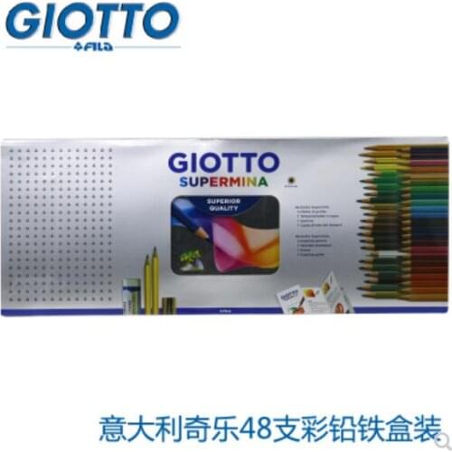 Original Italy Giotto 12 / 24 / 36 / 48 color oil color lead art painting hand painted color lead iron box cute art supplies