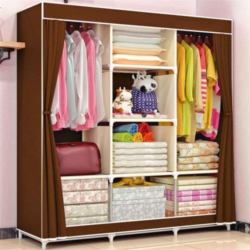 Simple Fashion Wardrobe Non-woven Portable Storage Cabinet Multifunction Dustproof Moistureproof Closet Home Furniture Closet