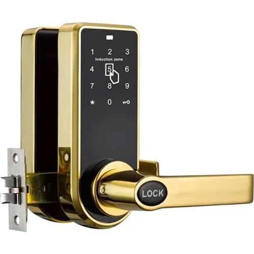 Zinc Alloy Touch keypad Digital Electric Password and ID card Door Lock For wooden door indoor used 200 Card Capacity