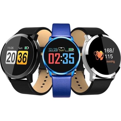 Q8 IP67 Waterproof Smart Watch Women Men 0.95Inch OLED Color Screen Smartwatch Heart Rate Monitor Fitness Sport Watch Bracelet
