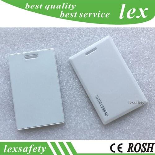 100pcs/lot 125Khz RFID T5577 Writable Smart 1.8mm thickness Plastic Thick PVC Card Rewritable Clamshell Proximity Smart Card