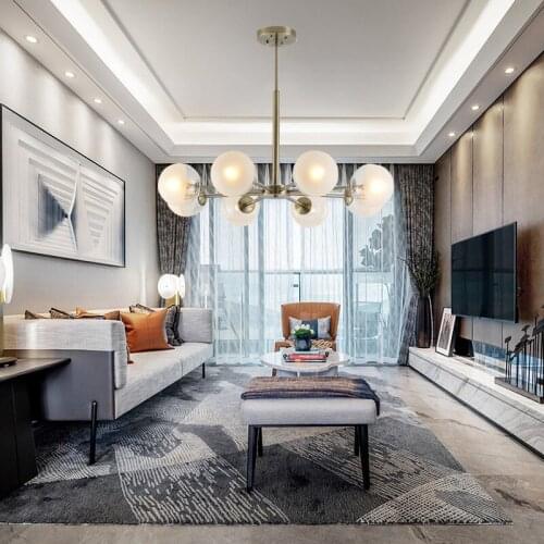 Modern glass ball chandelier lighting lustres design lamp bathroom fixture avizeler lamparas de techo lampes suspendues