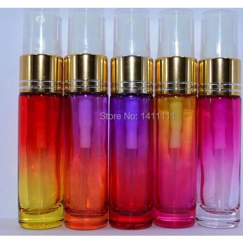 Fine Mist 200pcs/lot Thick Colorful 10ml 1/3oz Refillable Empty Atomizers Perfume Bottles Makeup Aftershave Liquid Bottle