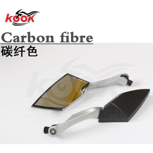 HOT free shipping Universal Aluminum CNC Accessories motorcycle Rearview mirror Carbon fibre colors motocross Rear view mirror