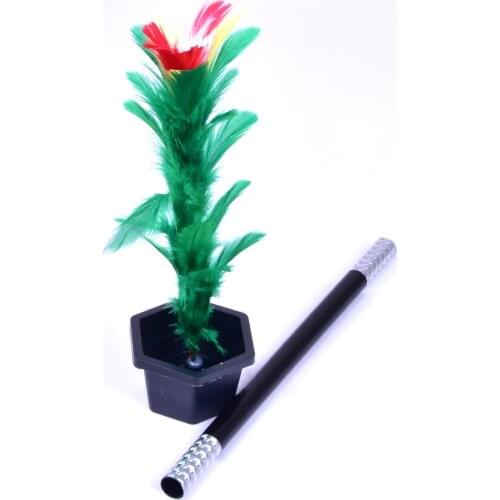 Magic Wand To Flower Magic Tricks Close Up Magia Appearing Flower In Pot From Wand Magie Illusion Gimmick Props Toys For Adults