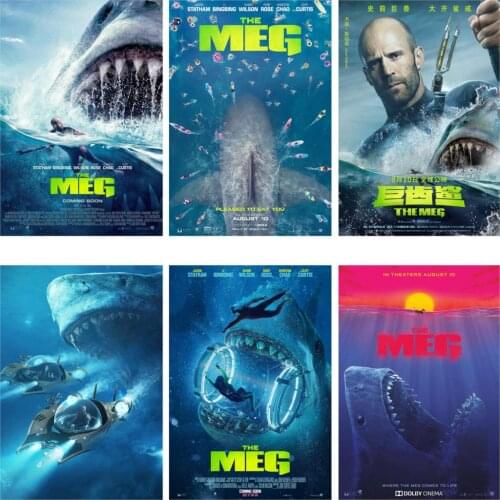The Meg Movie Posters Home Decoration High Quality Glossy Paper Wall Stickers