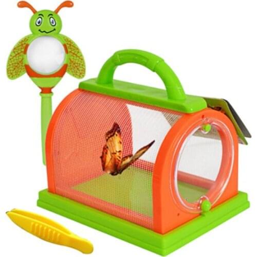 Insect Box Children Observation Portable Pet Feeding Cage Plastic Insects Watching Experiment Boxes