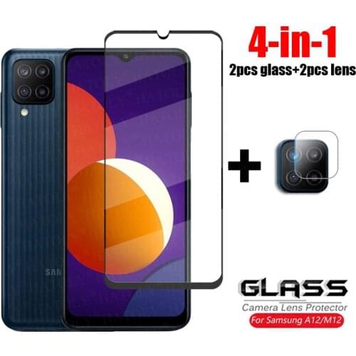 For Glass Samsung Galaxy M12 A12 Tempered Glass Full Cover Glass For Samsung Galaxy M12 A12 HD Phone Screen Protector Film Glass