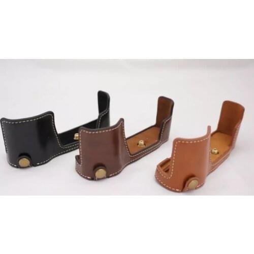 Pu Leather Case Bottom Opening Version Protective Half Body Cover Base For Olympus OMD EM10 OM-D E-M10 Mark II 2 Camera