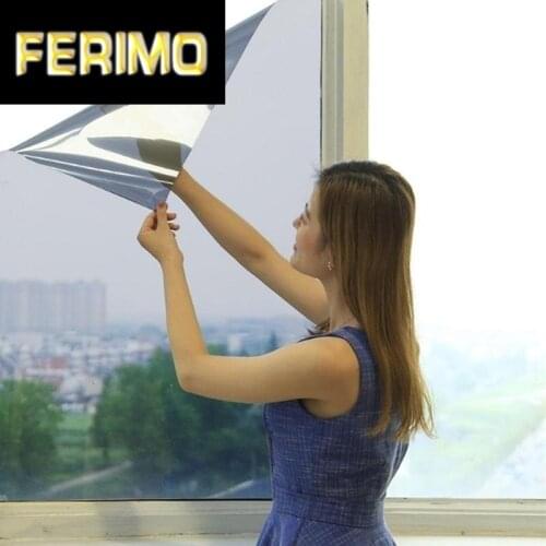 40/50/60cm Width One Way Mirror Privacy Reflection 15% Tint Window Film Mirror Insulation Stickers Solar Reflective 3 Size