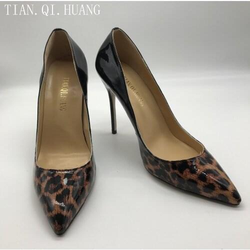 2017 New Fashion Design High Heels Women Sexy Pointed Toe Casual High Quality Patent leather Shoes Woman Spring and Autumn