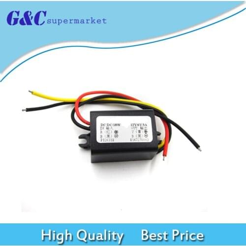 1PCS Waterproof DC/DC Converter Regulator 12V Step Down to 6V 18W Max 3A diy electronics