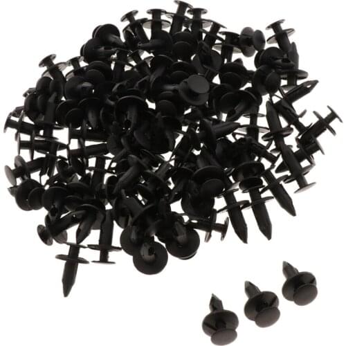 100PCS Plastic Rivets Fastener Push Clips Fits Car Auto 8.5 Mm Hole
