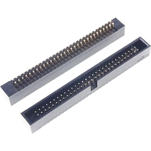 20Pcs 0.050" 1.27 mm 2x30 Pin 60 Positions IDC Male Box Header Dual Row Through Hole Shrouded Rows Space 1.27mm for IDC Socket