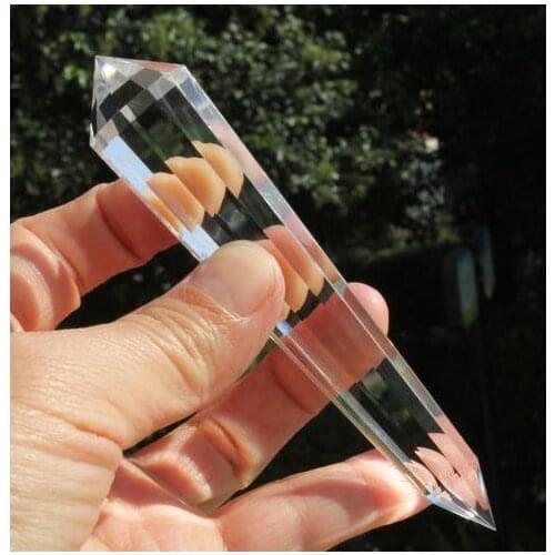 4.4" 12 sided VOGEL Style Water Clear QUARTZ CRYSTAL DT POINT Healing 58g+Free Shipping