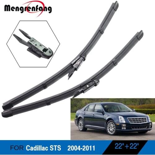 For Cadillac STS Car Accessories Front Windscreen Wiper Soft Rubber Wiper Blades Pinch Tab Arms 2004-2011
