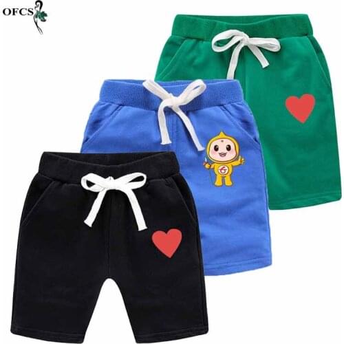 Best Seller Kids Summer Shorts For Girls Boys Love Design Beach Sports Shorts Pants Fashion Unisex Cotton 2-12Y Children Shorts