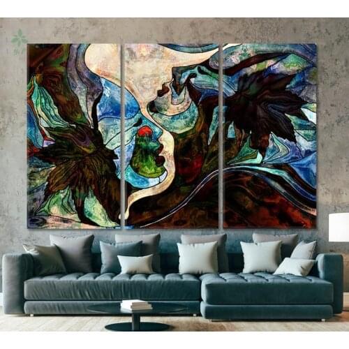 Church Window Abstract Stained Glass Design On Canvas Print Shape Symbol Art Wall Decor For Home