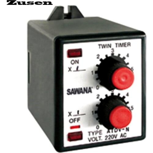 Zusen ATDV-N3 twin time relay DC12V/24V/36V/AC110V/220V/380V
