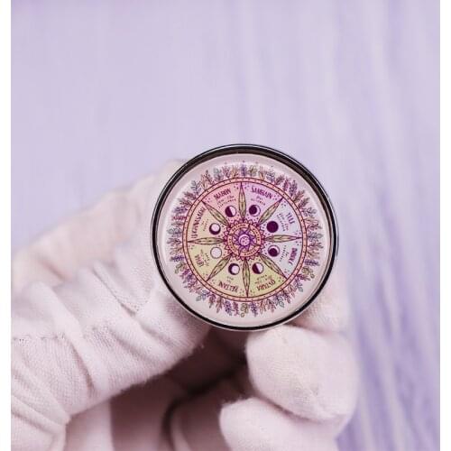 Moon Phase Wheel Of The Year Enamel Pin Pastel Flower Plants Button Brooch Fashion Jewelry Decor
