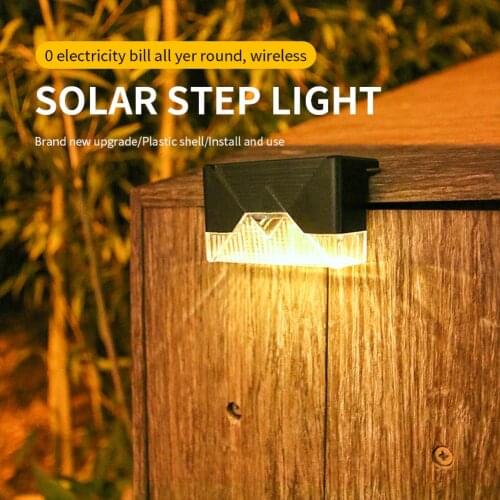 Solar Post Lights Garden Street Step Lights Outdoor Wall Lamp LED Solar Fence Lights Stair Lights for Deck Patio Yard Waterproof