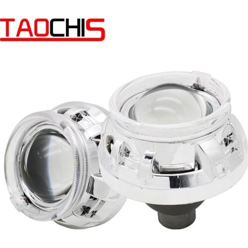 TAOCHIS 3.0 Inch Bi Xenon Projector Lens Kit for Q5H4 With Shroud APP Control Angel Devil Eyes Modify Head Light