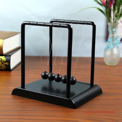 Interesting Tabletop Decoration Toys Black Newton Pendulum Newtons Cradle Creative Birthday Gifts For Children Novel Desk Decor