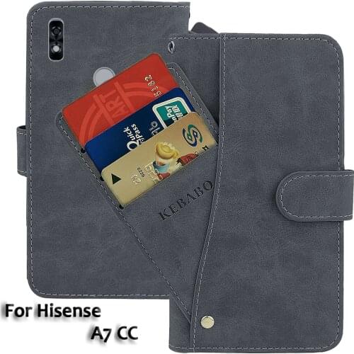 Leather Wallet Hisense A7 CC Case 6.7" Flip Fashion Luxury Front Card Slots Cases Cover Business Magnetic Phone Bags