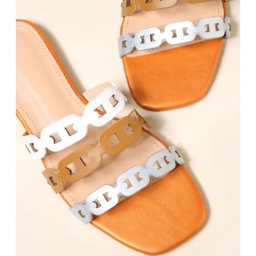 Summer Sandals New 2021 Flat Bottom Fashion Women Slides Hollow Out Mixed Colors Sandals Woman Outside Beach Flat Designer Shoes