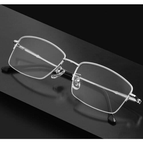New Ultra-light β Titanium Spectacle Frame Business Half-frame Optician Frame Mens Optical Glasses F6009